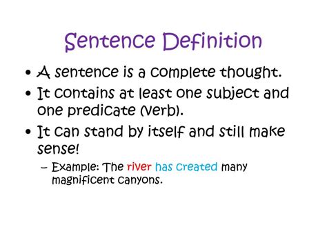 sentence definition